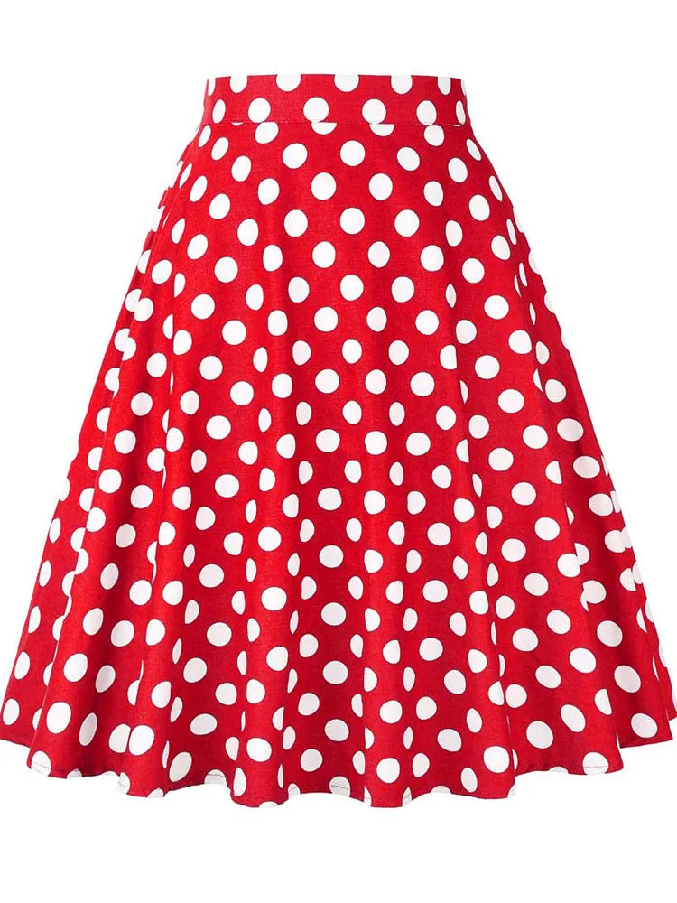 Polka Dot Midi Skirts