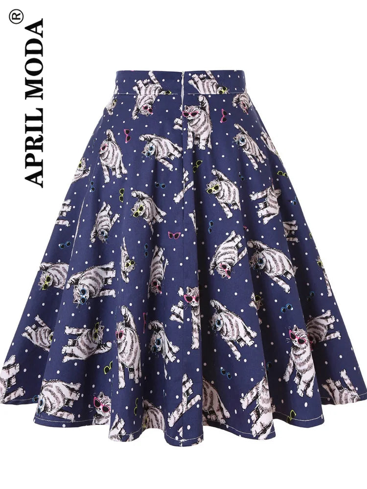 Polka Dot Midi Skirts
