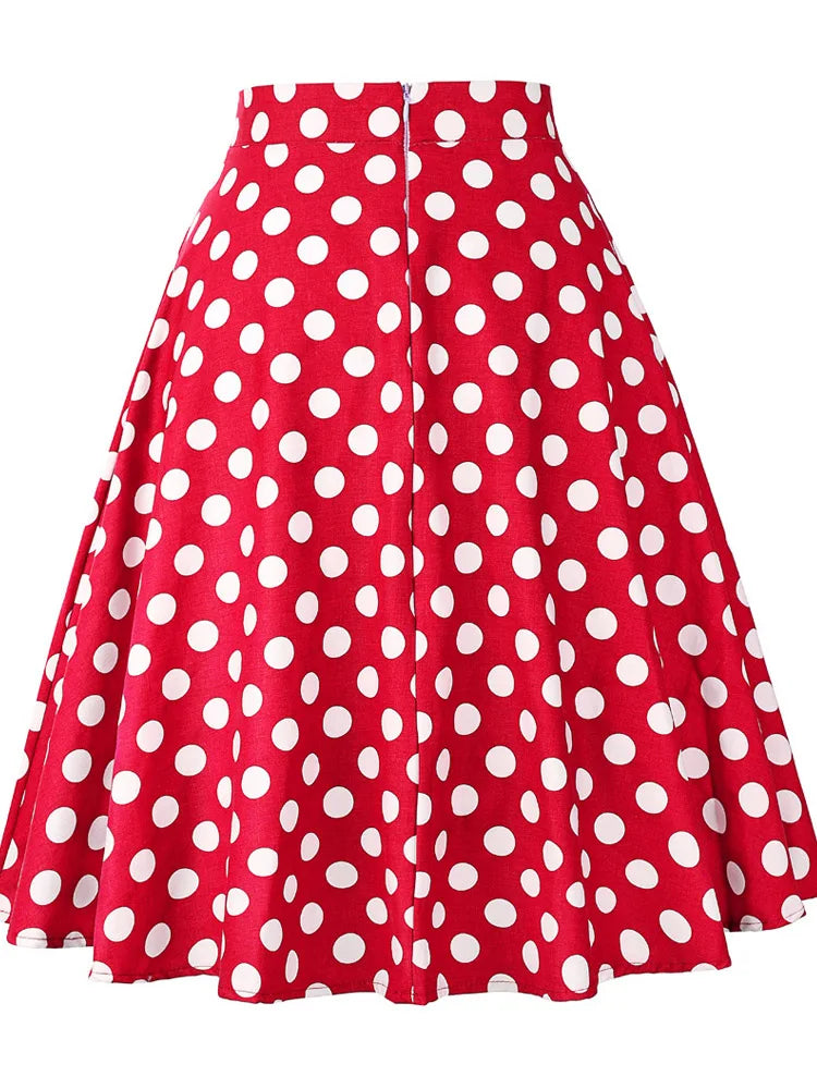 Polka Dot Midi Skirts