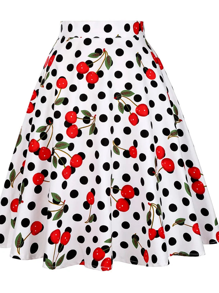 Polka Dot Midi Skirts