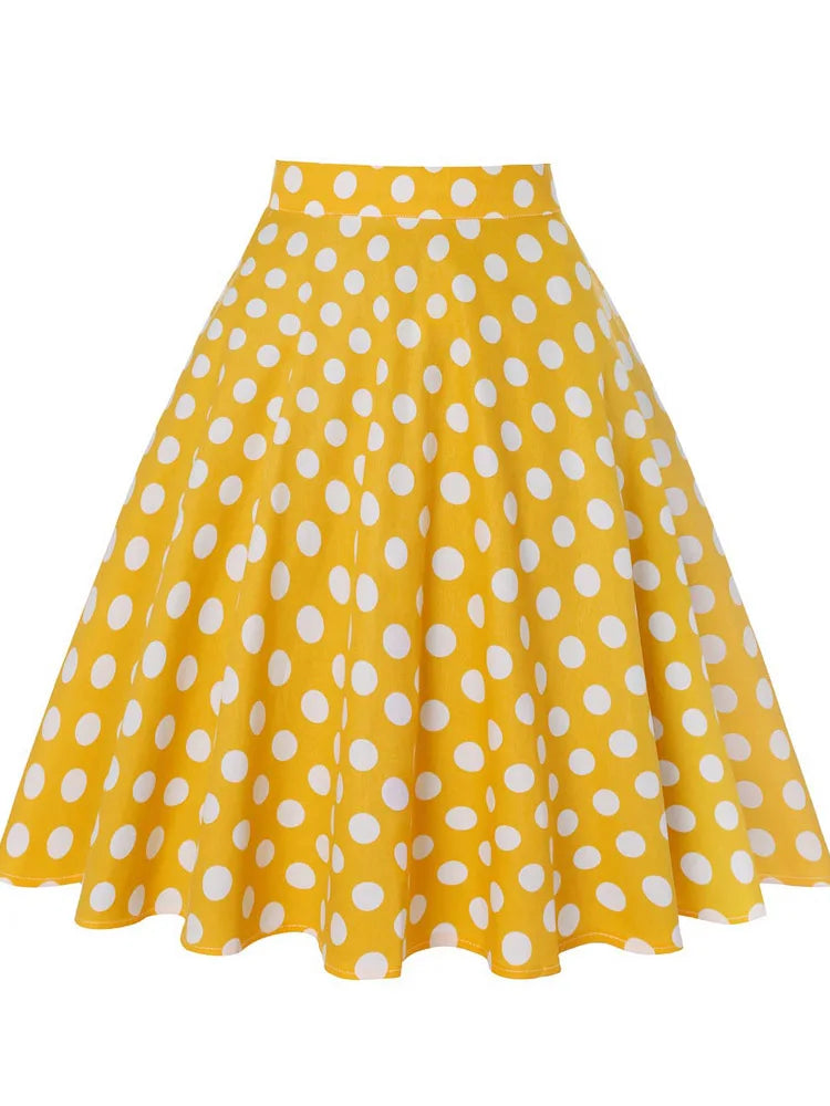Polka Dot Midi Skirts
